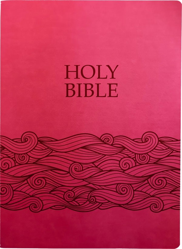 Cover image for Kjver Holy Bible, Wave Design, Large Print, Berry Ultrasoft, isbn: 9798887691831