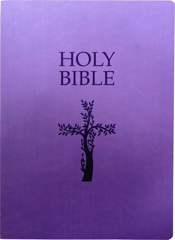Cover image for KJV Holy Bible, Cross Design, Large Print, Royal Purple Ultrasoft, isbn: 9798887692111