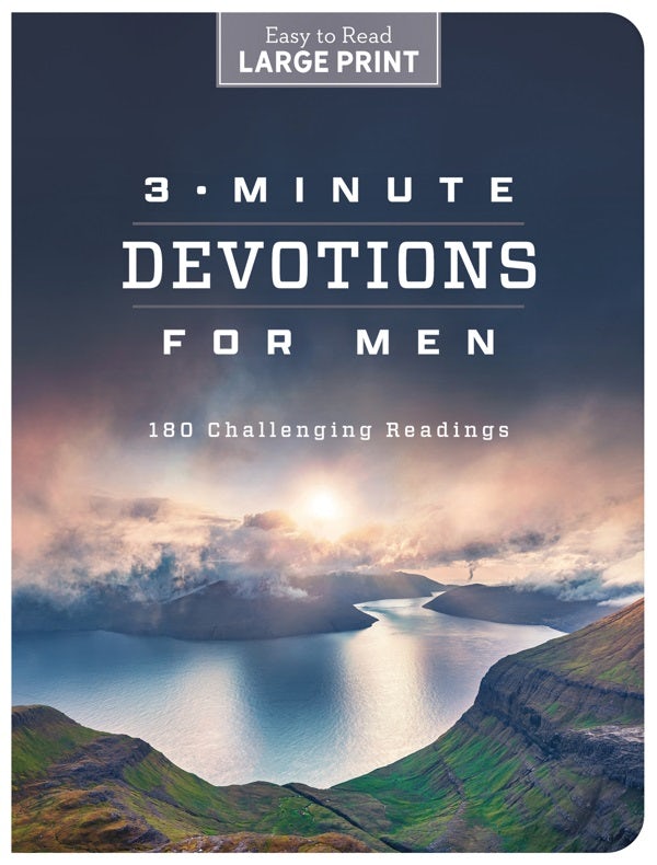 Cover image for 3-Minute Devotions for Men Large Print, isbn: 9798891511149