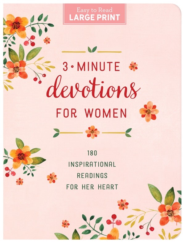 Cover image for 3-Minute Devotions for Women Large Print, isbn: 9798891511156