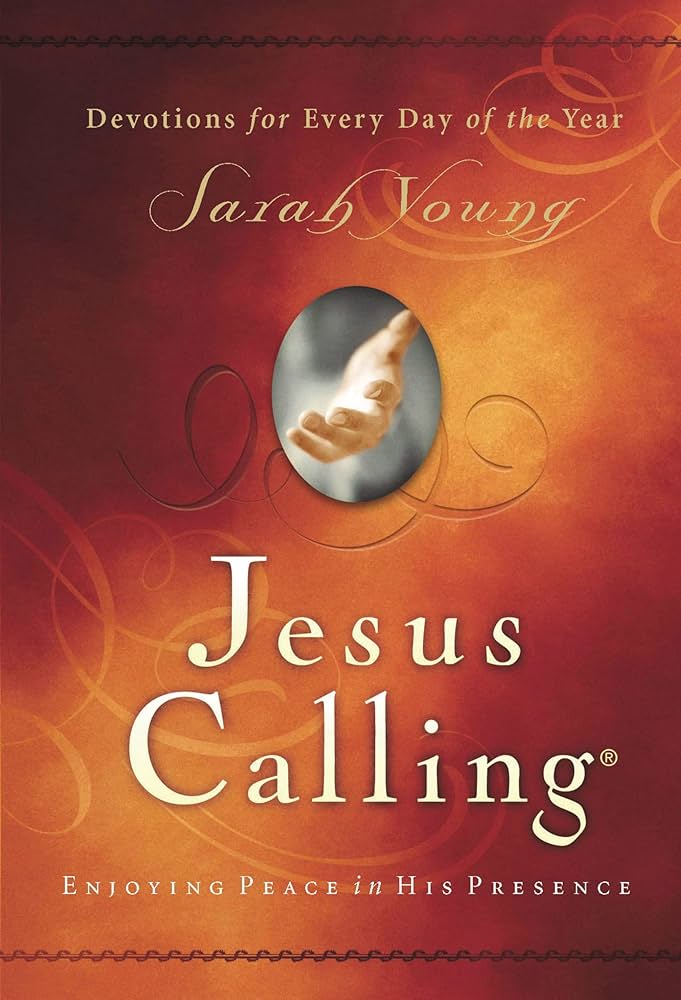 Cover of "Jesus Calling: Enjoying Peace in His Presence," a devotional for every day of the year by Sarah Young.