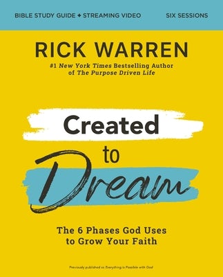 Cover image for Created to Dream Bible Study Guide Plus Streaming Video, isbn: 9780310162872