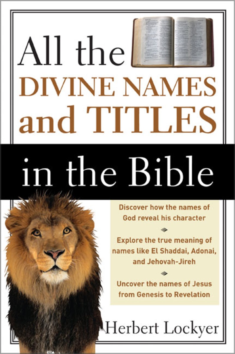 Cover image for All the Divine Names and Titles in the Bible, isbn: 9780310280415