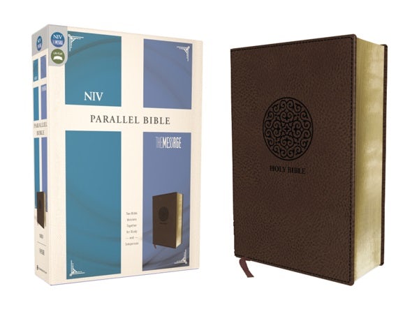 Cover image for NIV, the Message, Parallel Bible, Leathersoft, Brown, isbn: 9780310446934