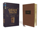 Cover image for Niv, the Grace and Truth Study Bible (Trustworthy and Practical Insights), Large Print, Leathersoft, Brown, Red Letter, Comfort Print, isbn: 9780310447542
