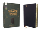 Cover image for Nasb, the Grace and Truth Study Bible (Trustworthy and Practical Insights), Leathersoft, Navy, Red Letter, 1995 Text, Thumb Indexed, Comfort Print, isbn: 9780310447696