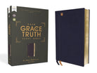 Cover image for Nasb, the Grace and Truth Study Bible (Trustworthy and Practical Insights), Leathersoft, Navy, Red Letter, 1995 Text, Comfort Print, isbn: 9780310447702