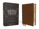 Cover image for Nasb, the Grace and Truth Study Bible, Premium Goatskin Leather, Brown, Premier Collection, Black Letter, 1995 Text, Art Gilded Edges, Comfort Print, isbn: 9780310447726