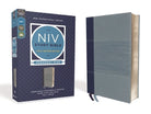 Cover image for NIV Study Bible, Fully Revised Edition, Personal Size, Leathersoft, Navy/Blue, Red Letter, Comfort Print, isbn: 9780310449140