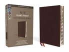 Cover image for NIV, Reference Bible, Giant Print, Bonded Leather, Burgundy, Red Letter Edition, Indexed, Comfort Print, isbn: 9780310449492