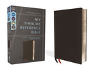 Cover image for Niv, Thinline Reference Bible (Deep Study at a Portable Size), Genuine Leather, Calfskin, Black, Red Letter, Comfort Print, isbn: 9780310449713