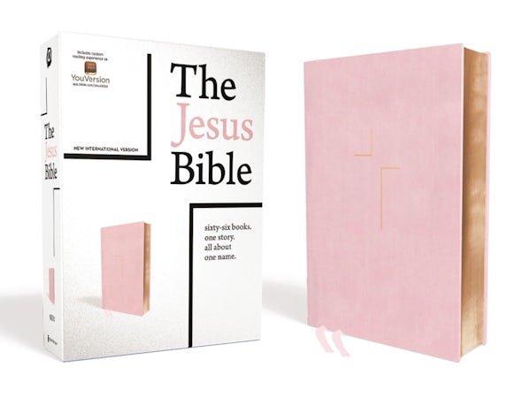 Cover image for The Jesus Bible, NIV Edition, Imitation Leather, Pink, isbn: 9780310450788