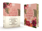 Cover image for Niv, Artisan Collection Bible, Cloth Over Board, Pink Floral, Designed Edges Under Gilding, Red Letter Edition, Comfort Print, isbn: 9780310453338