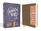 Cover image for Niv, Beautiful Word Bible, Updated Edition, Peel/Stick Bible Tabs, Leathersoft, Brown/Pink, Red Letter, Comfort Print, isbn: 9780310453444