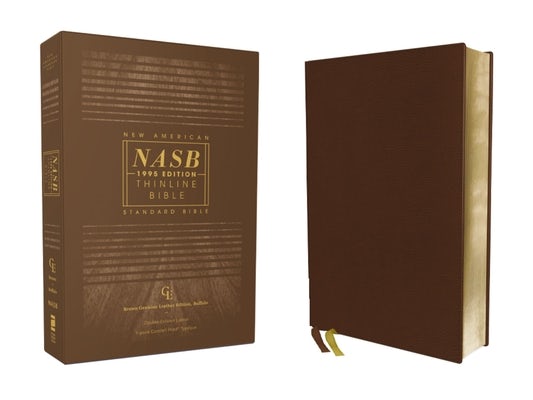 Cover image for Nasb, Thinline Bible, Genuine Leather, Buffalo, Brown, Red Letter Edition, 1995 Text, Comfort Print, isbn: 9780310456292