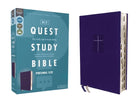 Cover image for Niv, Quest Study Bible, Personal Size, Leathersoft, Blue, Thumb Indexed, Comfort Print, isbn: 9780310456582
