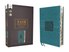 Cover image for Nasb, Thinline Bible, Leathersoft, Teal, Red Letter Edition, 2020 Text, Thumb Indexed, Comfort Print, isbn: 9780310456667