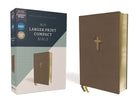 Cover image for Niv, Larger Print Compact Bible, Leathersoft, Brown, Red Letter, Comfort Print, isbn: 9780310458104