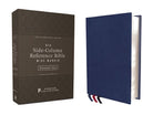 Cover image for Niv, Side-Column Reference Bible (Deep Study at a Portable Size), Personal Size, Premium Goatskin Leather, Blue, Premier Collection, Art Gilded Edges, Comfort Print, isbn: 9780310461135