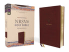 Cover image for Nrsvue, Holy Bible, Leathersoft, Burgundy, Comfort Print, isbn: 9780310461449