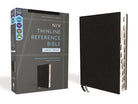 Cover image for Niv, Thinline Reference Bible (Deep Study at a Portable Size), Large Print, Bonded Leather, Black, Red Letter, Thumb Indexed, Comfort Print, isbn: 9780310462651