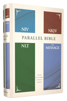 Cover image for Niv, Nkjv, Nlt, the Message, (Contemporary Comparative) Parallel Bible, Hardcover, isbn: 9780310462996