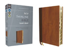 Cover image for Niv, Thinline Bible, Giant Print, Leathersoft, Brown, Red Letter, Thumb Indexed, Comfort Print, isbn: 9780310463276