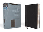 Cover image for Niv, Thinline Bible, Compact, Leathersoft, Black/Gray, Red Letter, Comfort Print, isbn: 9780310463382