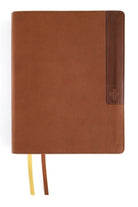 Cover image for Niv, Journal the Word Bible (Perfect for Note-Taking), Large Print, Leathersoft, Brown, Red Letter, Comfort Print, isbn: 9780310463429