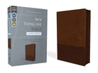 Cover image for Niv, Thinline Bible, Large Print, Leathersoft, Brown, Zippered, Red Letter, Comfort Print, isbn: 9780310464990