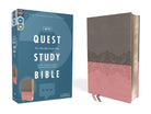 Cover image for Niv, Quest Study Bible, Leathersoft, Gray/Pink, Comfort Print, isbn: 9780310465416