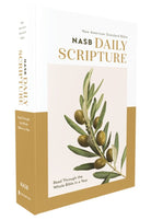 Cover image for Nasb, Daily Scripture, Paperback, White/Olive, 1995 Text, Comfort Print, isbn: 9780310465485