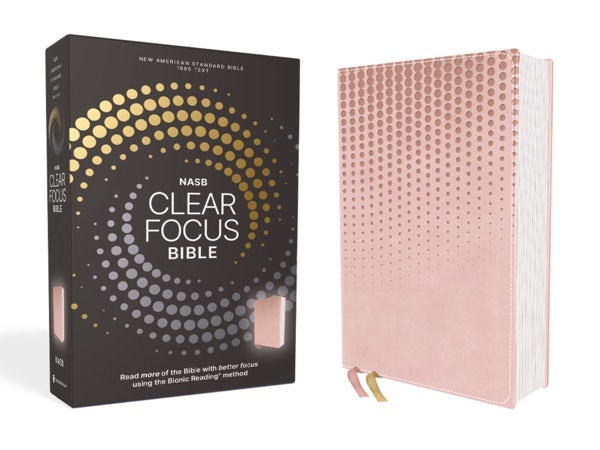 Cover image for Nasb, Clear Focus Bible, Leathersoft, Pink, isbn: 9780310465584