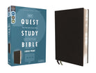 Cover image for Niv, Quest Study Bible, Large Print, Bonded Leather, Black, Comfort Print, isbn: 9780310465812