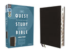 Cover image for Niv, Quest Study Bible, Large Print, Bonded Leather, Black, Thumb Indexed, Comfort Print, isbn: 9780310465829