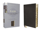 Cover image for Nasb, Personal Size Bible, Large Print, Genuine Leather, Calfskin, Black, Red Letter, 1995 Text, Thumb Indexed, Comfort Print, isbn: 9780310465997
