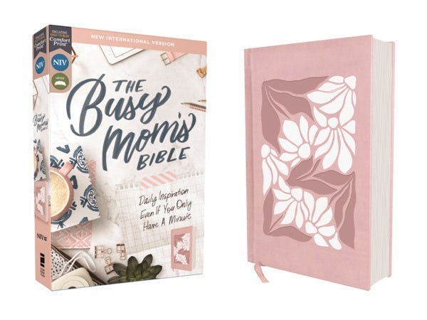 Cover image for Niv, the Busy Mom's Bible, Leathersoft Over Board, Pink, Red Letter, Comfort Print, isbn: 9780310466079