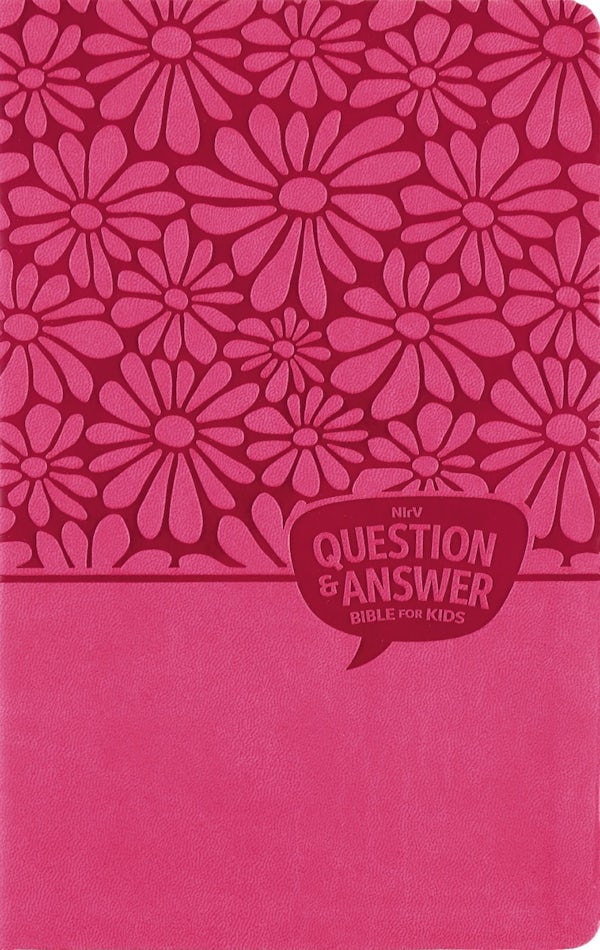 Cover image for Nirv, Question and Answer Bible for Kids, Leathersoft, Pink, Comfort Print, isbn: 9780310466932