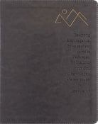 Cover image for Niv, Journal the Word Bible (Perfect for Note-Taking), Double-Column, Leathersoft, Gray, Red Letter, Comfort Print, isbn: 9780310469094