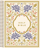 Cover image for Niv, Journal the Word Bible, Double-Column, Spiral-Bound Edition, Hardcover Spiral, Multi-Floral, Red Letter, Comfort Print, isbn: 9780310469971