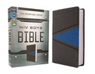 Cover image for Niv, Boys Bible, Leathersoft, Gray/Blue, Comfort Print, isbn: 9780310768845