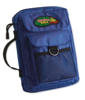 Cover image for Adventure Bible Cover for Boys, Zippered, with Handle, Nylon, Blue, Medium, isbn: 9780310802631