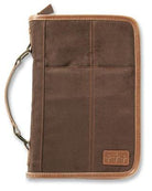 Cover image for Aviator Bible Cover for Men, Zippered, with Handle, Suede, Brown, Extra Large, isbn: 9780310823872
