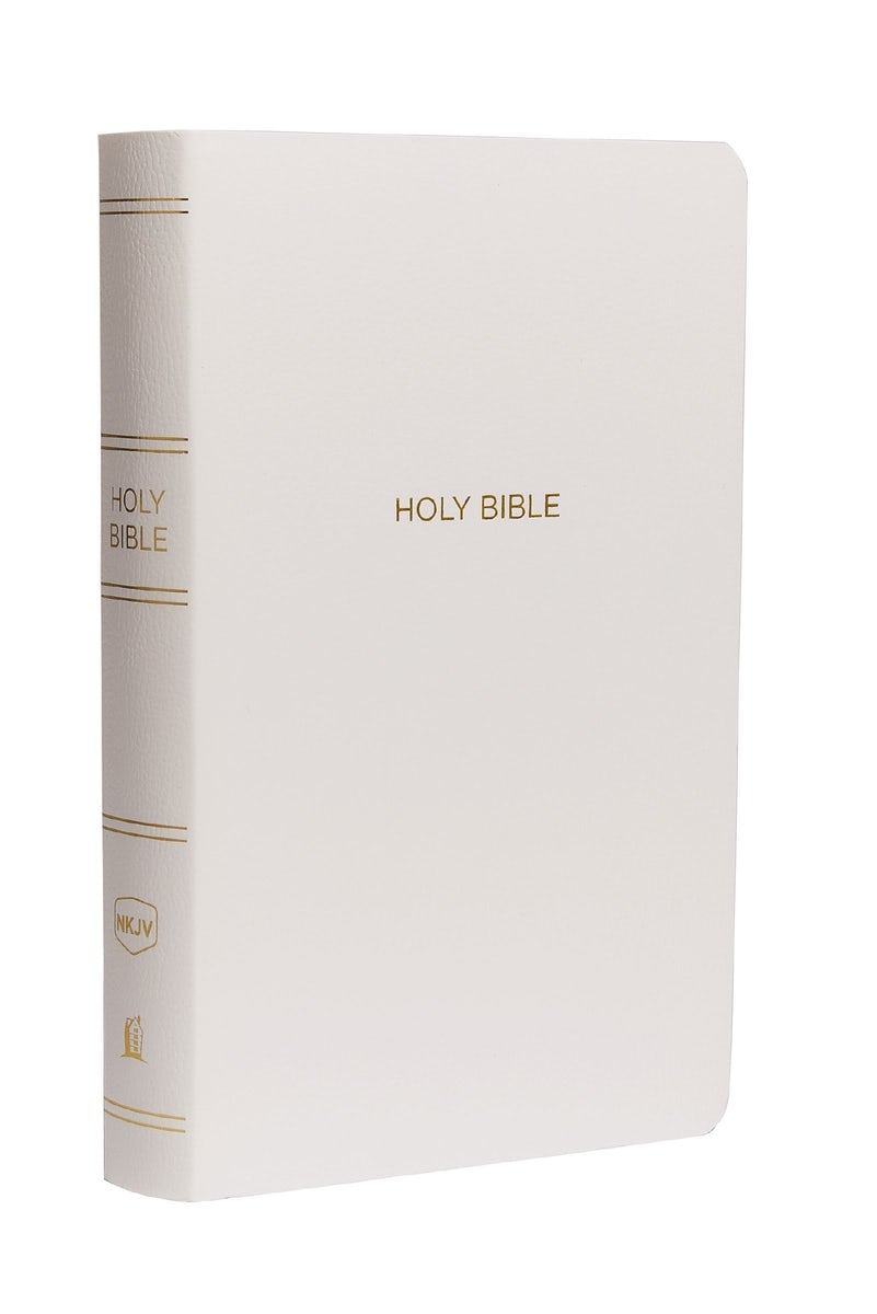 Cover image for NKJV, Gift and Award Bible, Leather-Look, White, Red Letter Edition, isbn: 9780718075163