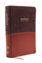 Cover image for The NKJV, Woman's Study Bible, Fully Revised, Imitation Leather, Brown/Burgundy, Full-Color, isbn: 9780718086770