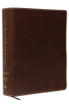 Cover image for KJV, Journal the Word Bible, Large Print, Bonded Leather, Brown, Red Letter Edition, isbn: 9780718090852