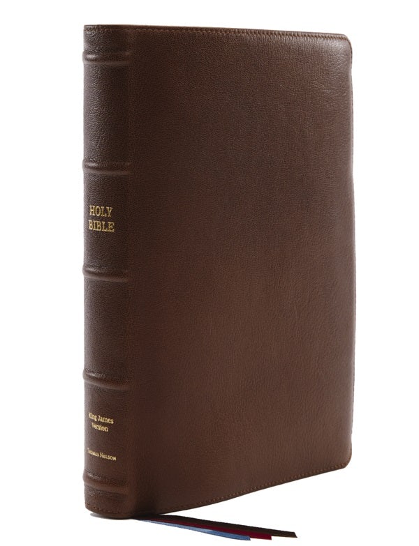 Cover image for Kjv, Reference Bible, Center-Column Giant Print, Premium Goatskin Leather, Brown, Premier Collection, Comfort Print, isbn: 9780785231264