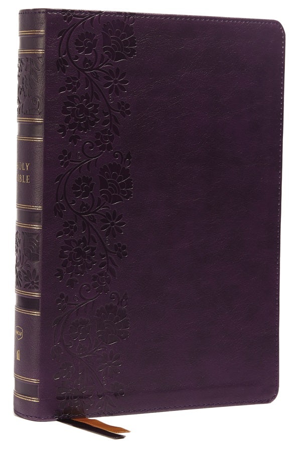 Cover image for Nkjv, Single-Column Wide-Margin Reference Bible, Leathersoft, Purple, Red Letter, Comfort Print, isbn: 9780785248682