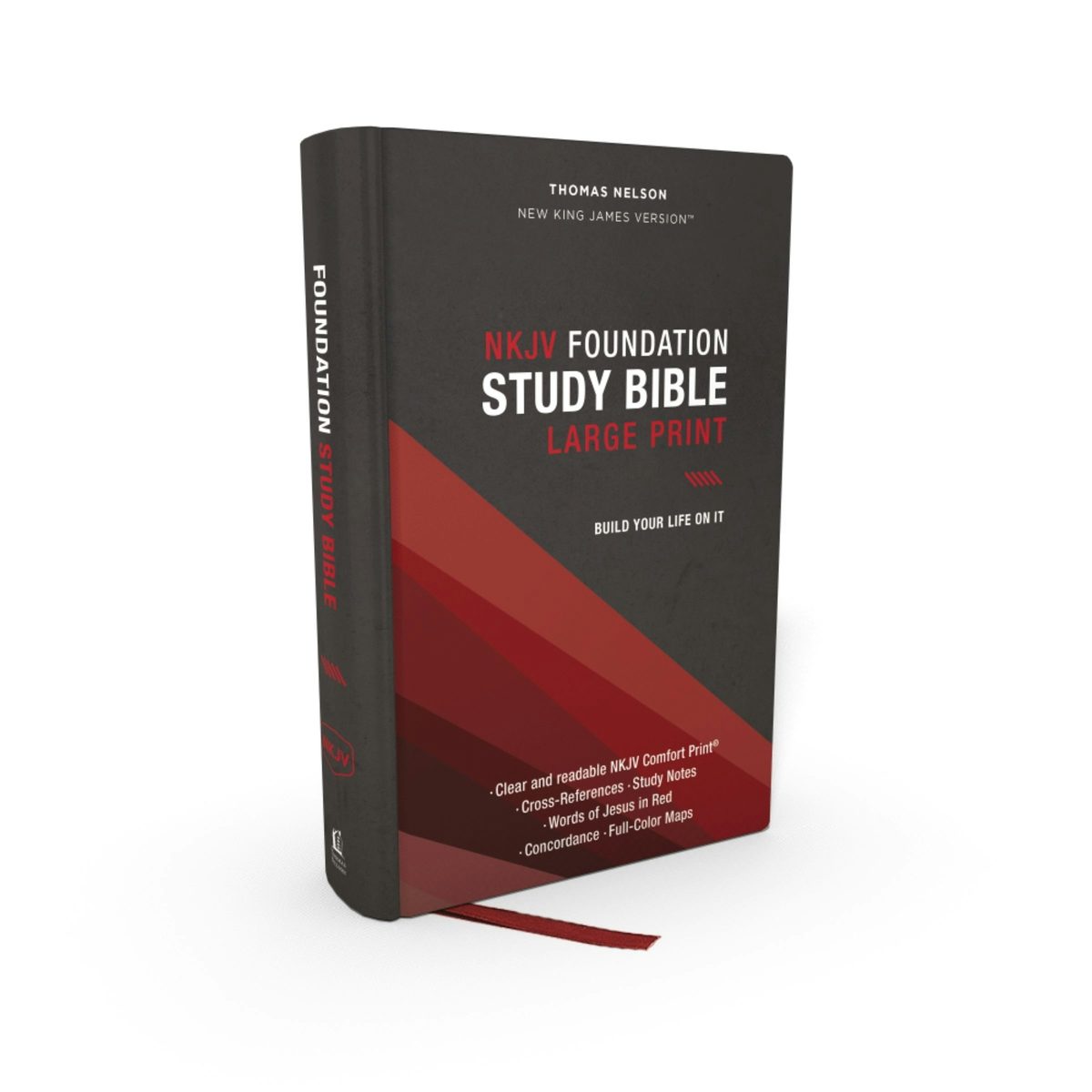 Cover image for Nkjv, Foundation Study Bible, Large Print, Hardcover, Red Letter, Comfort Print, isbn: 9780785261087