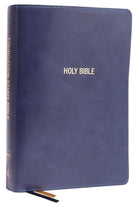 Cover image for Nkjv, Foundation Study Bible, Large Print, Leathersoft, Blue, Red Letter, Comfort Print, isbn: 9780785261179
